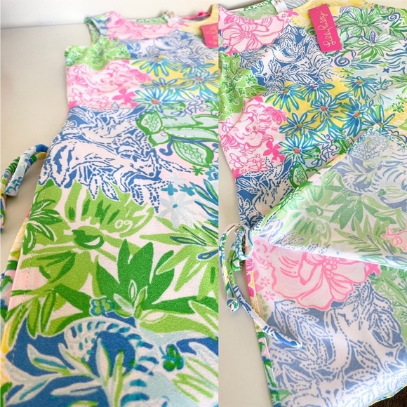 Lilly Pulitzer Donna Tunic Top Multi Colored Floral Cheek To Cheek Zip Up XSmall - Picture 10 of 11